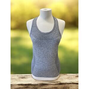 Nike Dri Fit Tank Racer Back Athletic Gray Size Medium Breathable Workout Gear